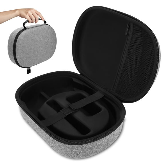 EEEkit Carrying Case Fit for Apple Vision Pro, EVA Protective Storage Bag for Travel Home, Handheld Portable Shockproof Bag for Vision Pro VR Headset/Cables/Accessories