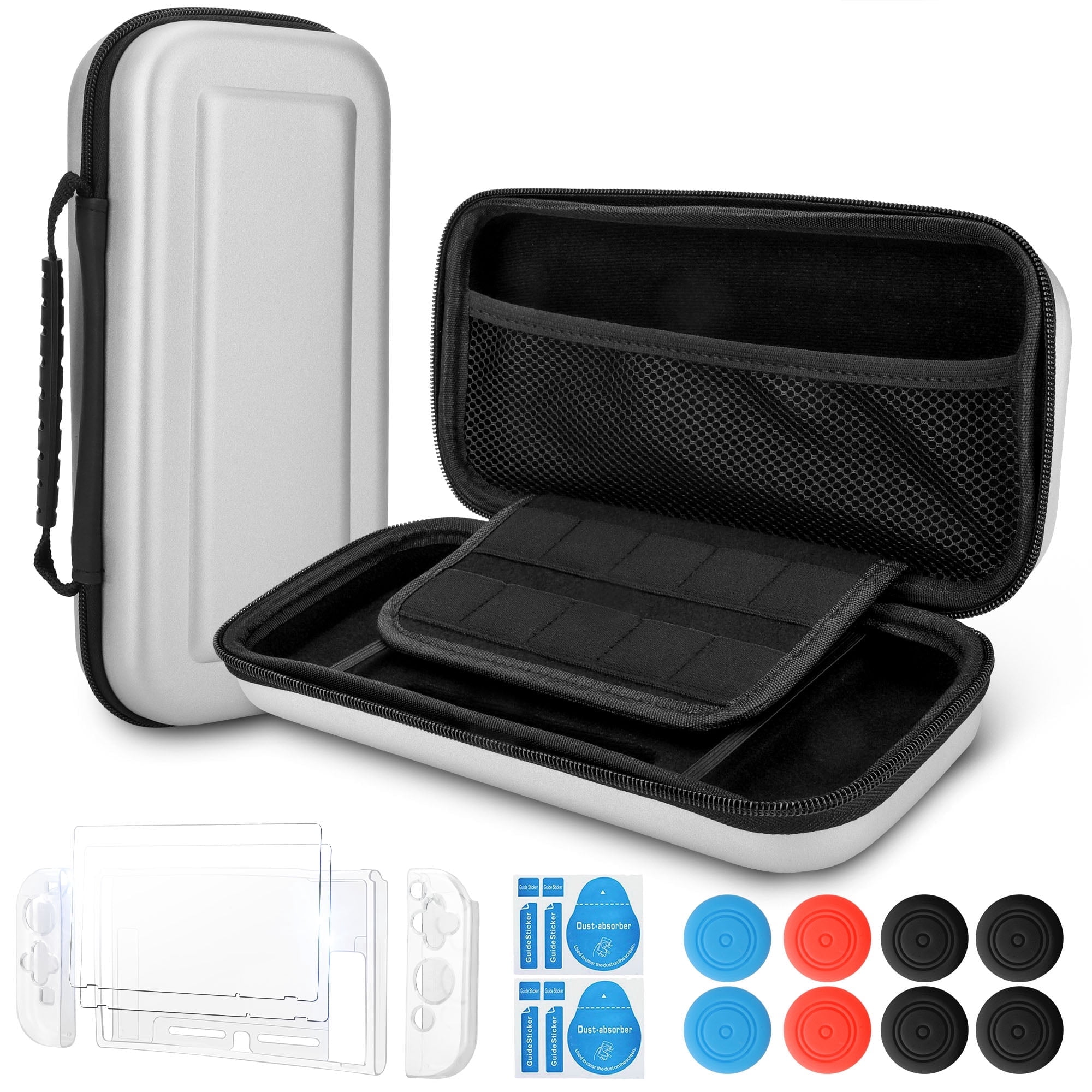 EEEkit Carrying Case Fit for Nintendo Switch, 16-in-1 Accessories Kit ...