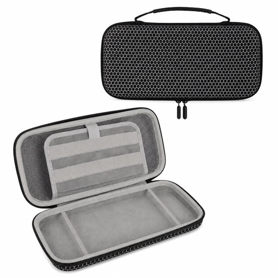 EEEkit Carrying Case Fit for Nintendo Switch 2, Hard EVA Protective Travel Case with 24 Game Card Slots for Console & Accessories, Black