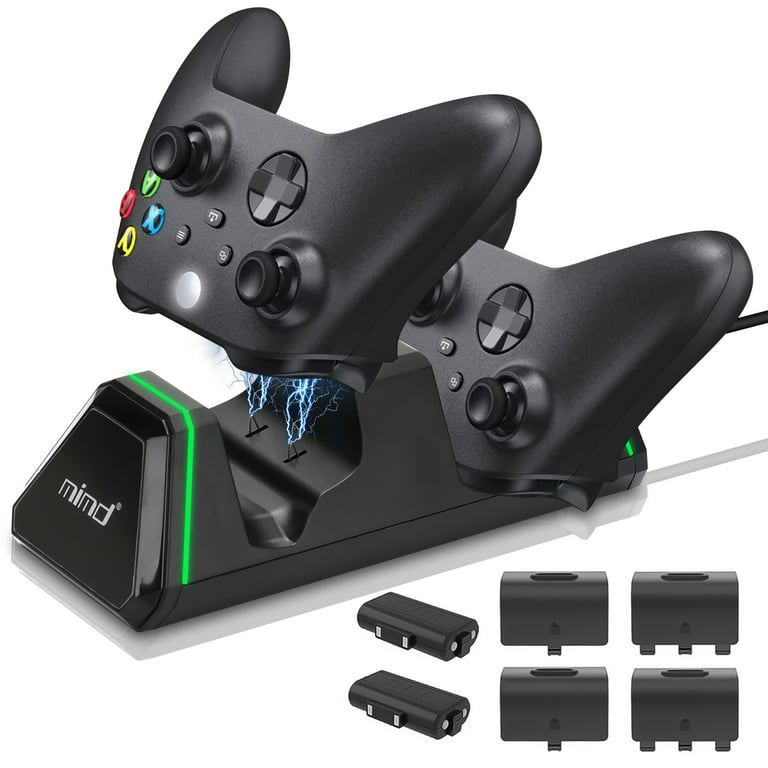 EEEkit Charging Station Fit for Xbox Series X/S, Xbox One/One S/X/Elite  Controllers, Dual Controller Fast Charging Dock with 2x1400 mAh  Rechargeable
