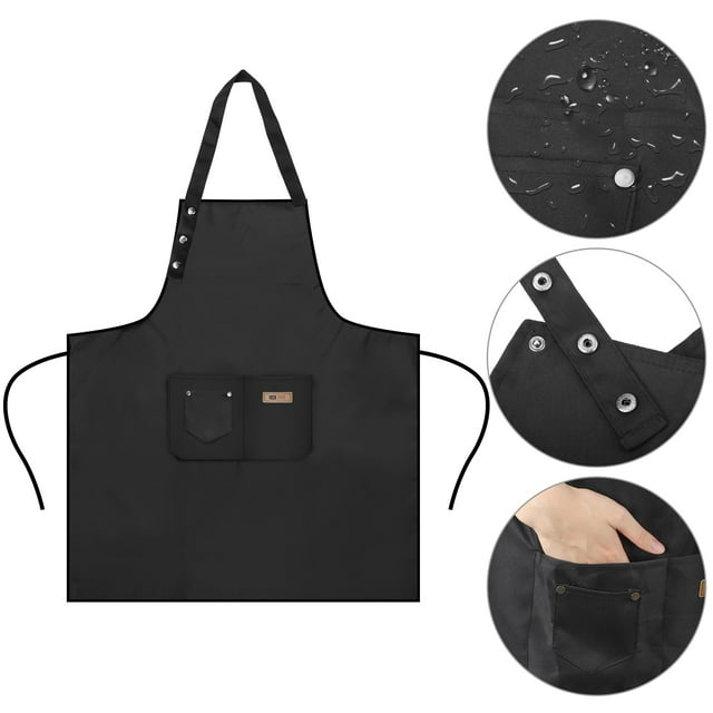 EEEkit Chef Apron for Men Women, Adjustable Waterproof Kitchen Apron