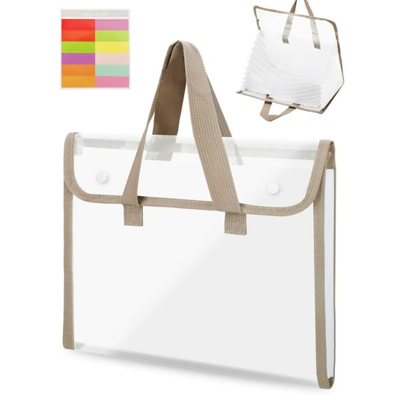 EEEkit Clear Accordian File Organizer, 13 Pockets Expanding Document Folder with Labels for School Office