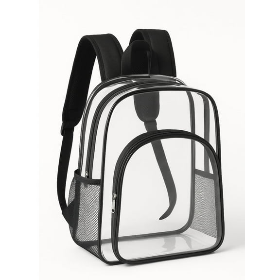 EEEkit Clear Backpack, Waterproof PVC Bookbag with Adjustable Straps for School Travel