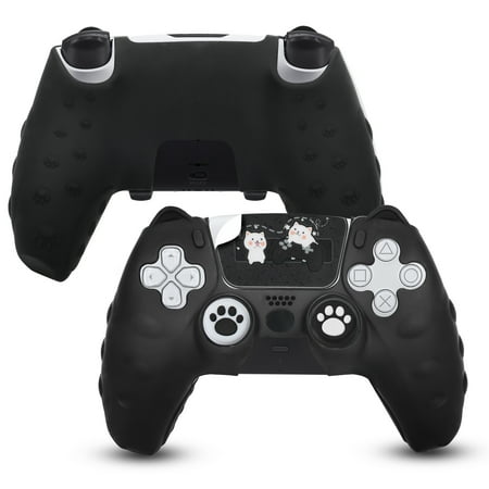 EEEkit Cute Cat Paw Silicone Controller Skin Cover Fit for PS5 Controller, Anti-Slip Protective Case Fit for PlayStation 5 DualSense Wireless Controller