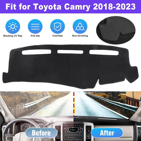 EEEkit Dash Cover Mat Fits Chevy Silverado 1500 2500 & Tahoe 2001-2006, Non-Slip Dashboard Cover with UV Protection, Custom Fit Dash Mat, Black