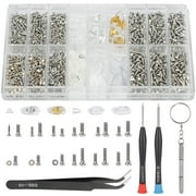 EEEkit Eyeglass Repair Kit, Eyeglass Screws Nose Pads, Precision Screwdriver Set with Tweezer, Repair Tool for Spectacles, Watch