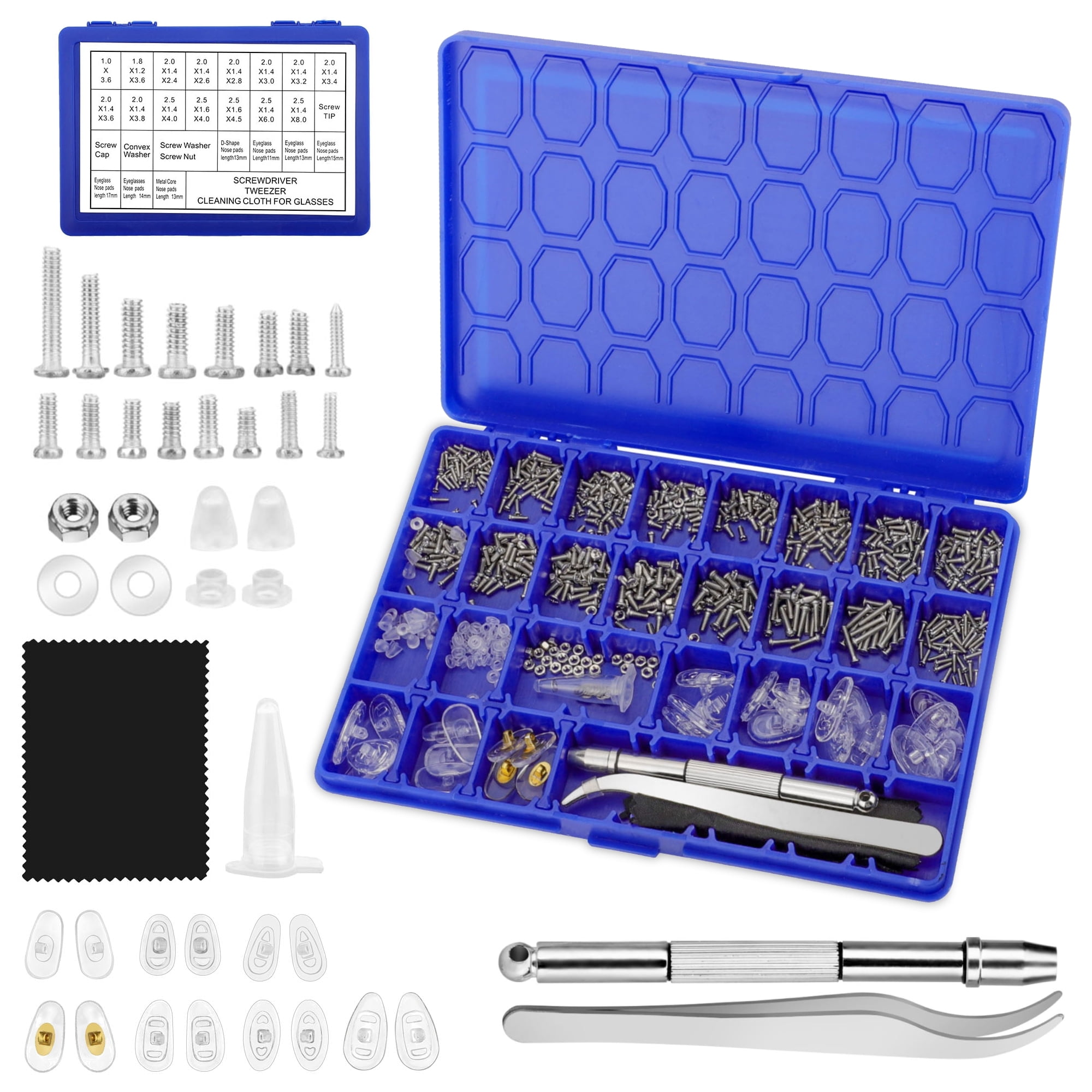 EEEkit Eyeglass Repair Tool Kit with Box, Includes 3 in 1 Screwdriver