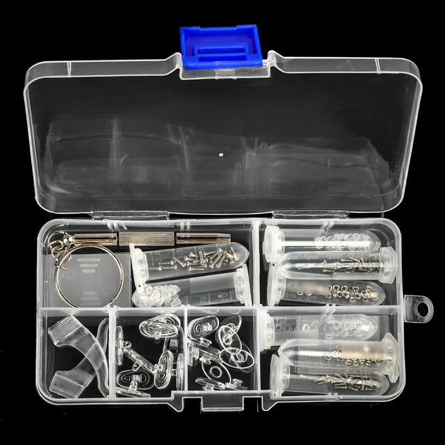 EEEkit Eyeglass Sunglass Repair Kit with Screws Nose Pads and Tweezers