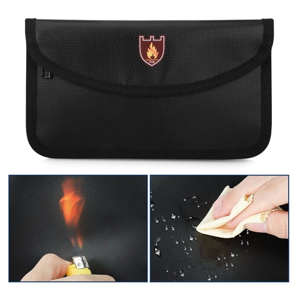 TSV Fireproof and Waterproof Pouches, 10.6 x 6.7 Safe Storage