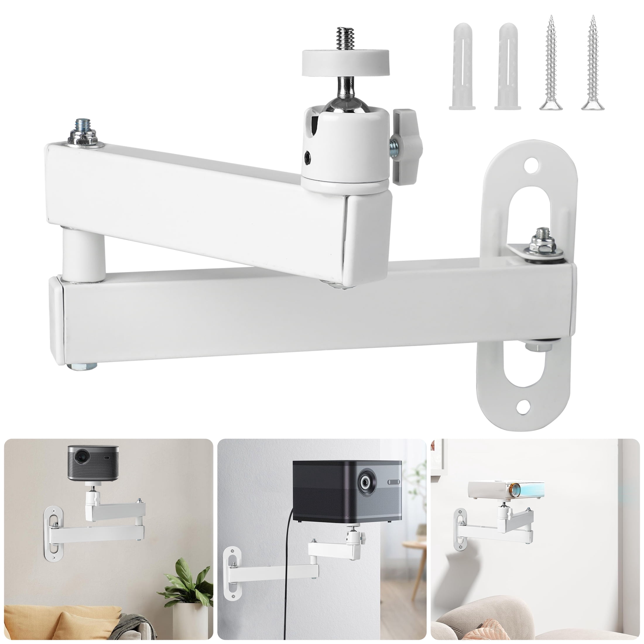 EEEkit Foldable Wall & Ceiling Projector Mount, 360° Adjustable 1/4 ...
