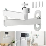 EEEkit Foldable Wall & Ceiling Projector Mount, 360° Adjustable 1/4" Screw Bracket for Mini Projector, DSLR, Webcam, Ring Light, White