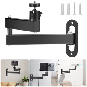 EEEkit Ceiling Wall Projector Mount Stand, 360° Foldable Projector Holder Wall Mount Hanger for Mini Projector, DSLR, Webcam, Ring Light with 1/4" Screw Bracket, Black