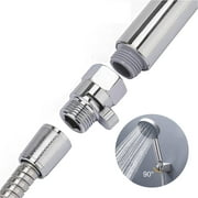 EEEkit Full Brass G1/2" Flow Quick Control Shut OFF Valve Shower Head Hand Water Saver, Silver