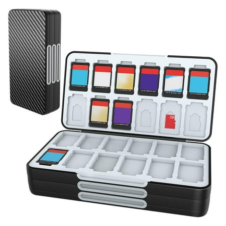 EEEkit Game Card Case Holder Fit for Nintendo Switch/Lite/OLED with 72 Game Card Slots + 72 Micro SD Card Slots, Switch Game Cartridge Storage Box