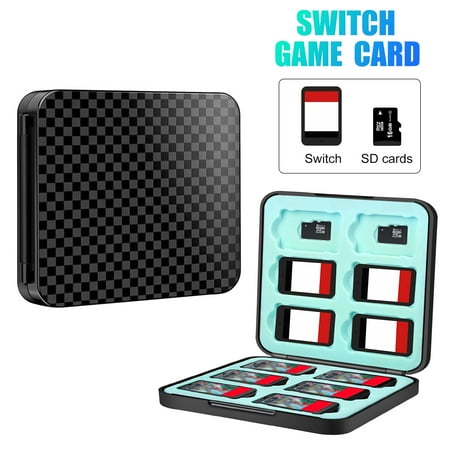 EEEkit Game Card Holder Case Fit for 12 Nintendo Switch/OLED Game Cards, 12 Micro SD Cards, Game Cartridge Storage Box