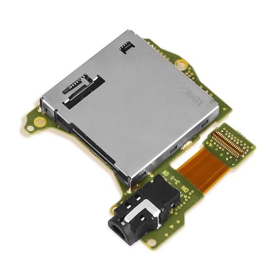 EEEkit Game Card Reader Cartridge Slot Fit for Nintendo Switch, Game Card Reader Slot with Headphone Jack Replacement, Game Cartridge Socket Board