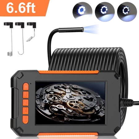 EEEkit Industrial Endoscope, 8mm 1080P HD Digital Borescope Inspection Camera with 4.3" LCD Screen, 8 LED Lights, 6.6' Flexible Cable