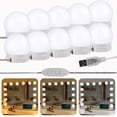 thumbnail image 1 of EEEkit LED Vanity Lights for Mirror, Hollywood Lighted Makeup Mirror Light with 10 Bulbs, Adjustable Color & Brightness for Dressing Room Mirror, 1 of 7