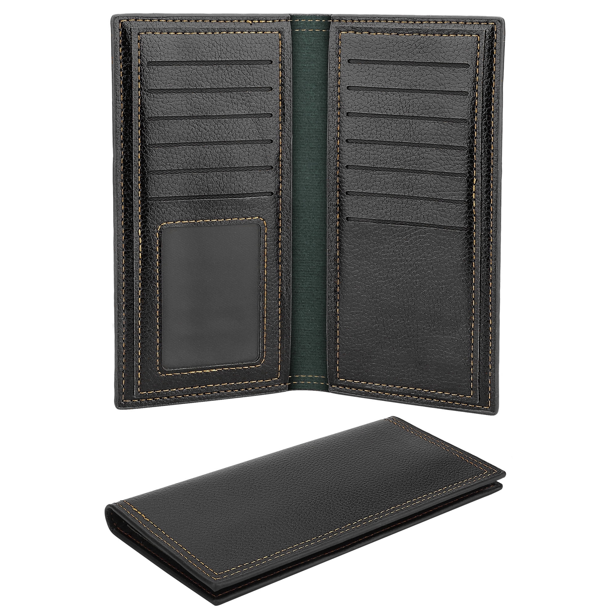 Men's Deer Leather Bifold Wallet - Full Grain Cowhide RFID Blocking Western Wallet (3.54x7.48 In)