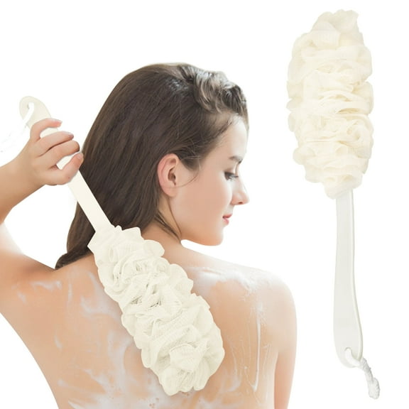 EEEkit Long Handle Loofah Sponge Back Scrubber, Mesh Body Back Exfoliating Shower Brush for Men and Women