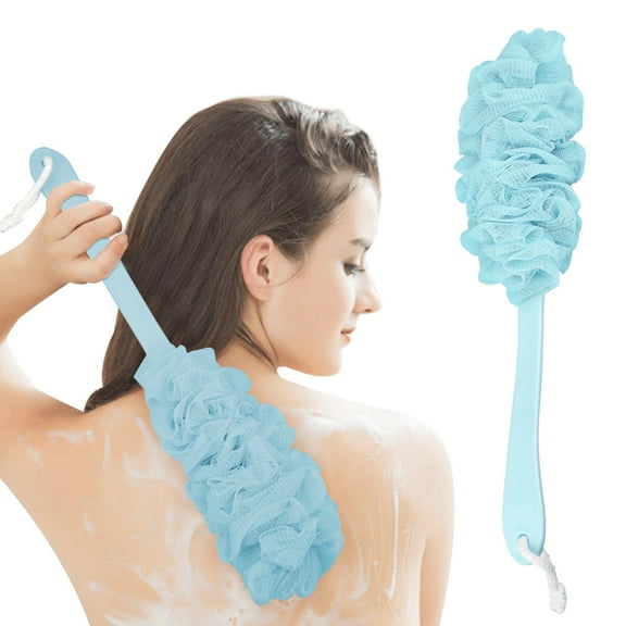 EEEkit Long Handle Loofah Sponge Back Scrubber, Mesh Body Back Exfoliating Shower Brush for Men and Women