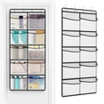 thumbnail image 1 of EEEkit Over the Door Organizer, Large Mesh Pockets Hanging Storage Shoe Rack, Behind Door Storage Holder, 1 of 6