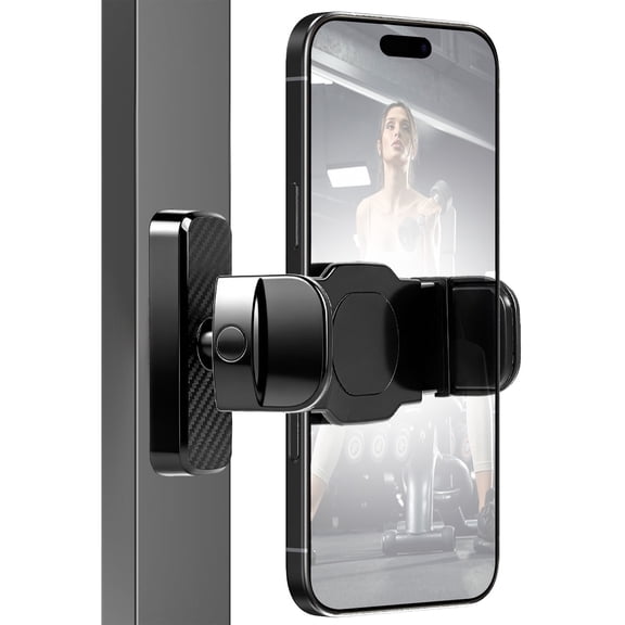 EEEkit Portable Magnetic Phone Mount for Gym Equipment, 360 Adjustable Magnetic Phone Holder for Workout, Treadmill, Exercise Bike