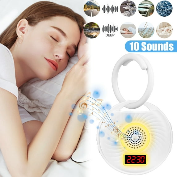 EEEkit Portable Sound Machine for Sleeping, White Noise Machine with 10 Soothing Sounds