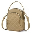 thumbnail image 1 of EEEkit Quilted Crossbody Cellphone Bag for Women, Small Phone Handbag with 3 Zipper Pockets and Adjustable Strap, 1 of 6