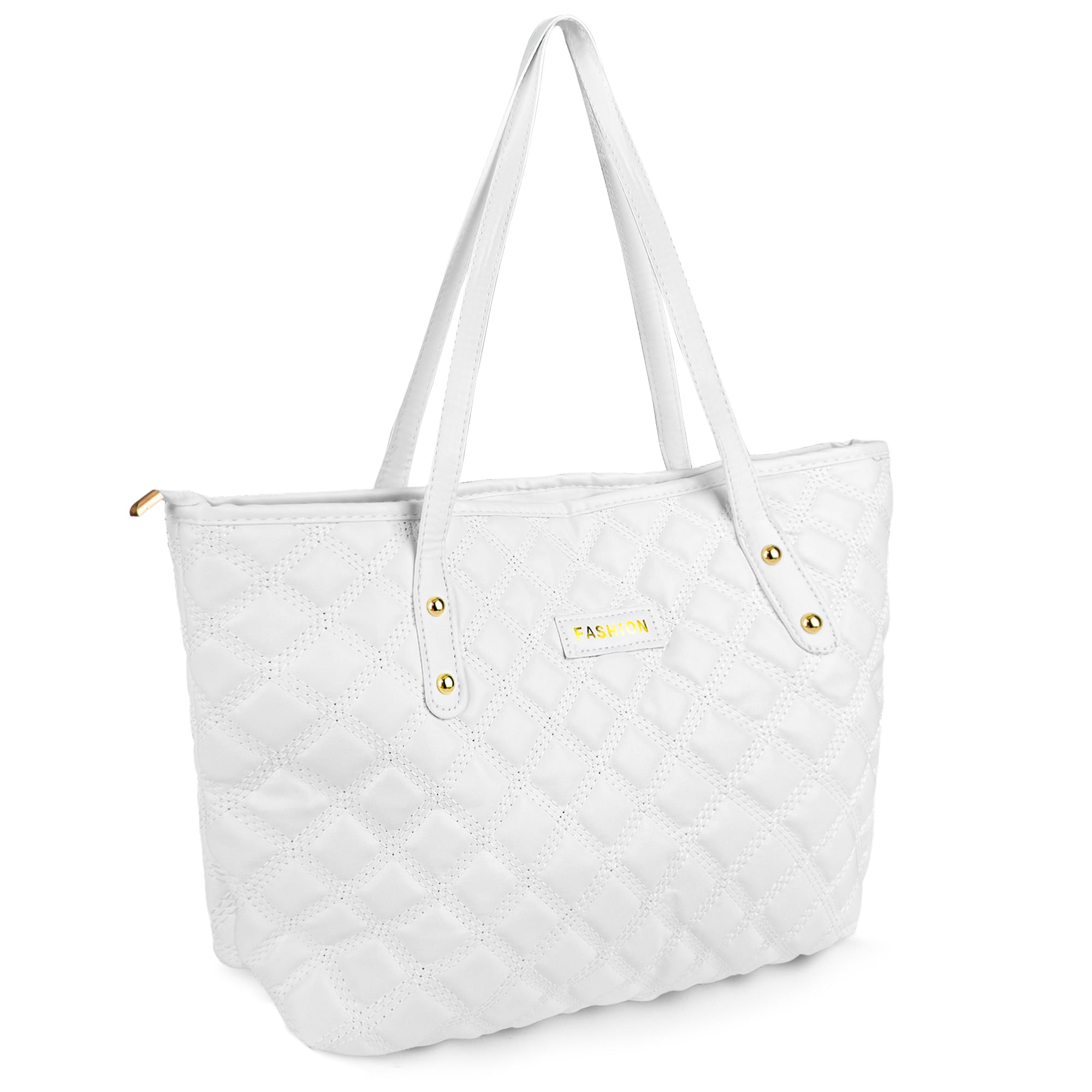 EEEkit Quilted Handbag for Women, Fashion Tote Bag, Large Shoulder Bag