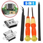 EEEkit Replacement Type-C Charging Port USB-C Charger Socket Fit for Nintendo Switch Console with Screwdrivers Tool Kits