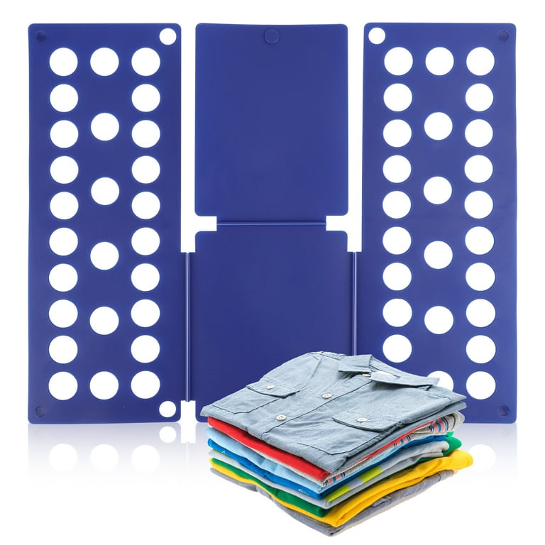 T Shirt Clothes Folder T-Shirt Folding Board Flip Fold Laundry Organizer  Easy and Fast for Kid and Adult To Fold Clothes Blue : : Home &  Kitchen