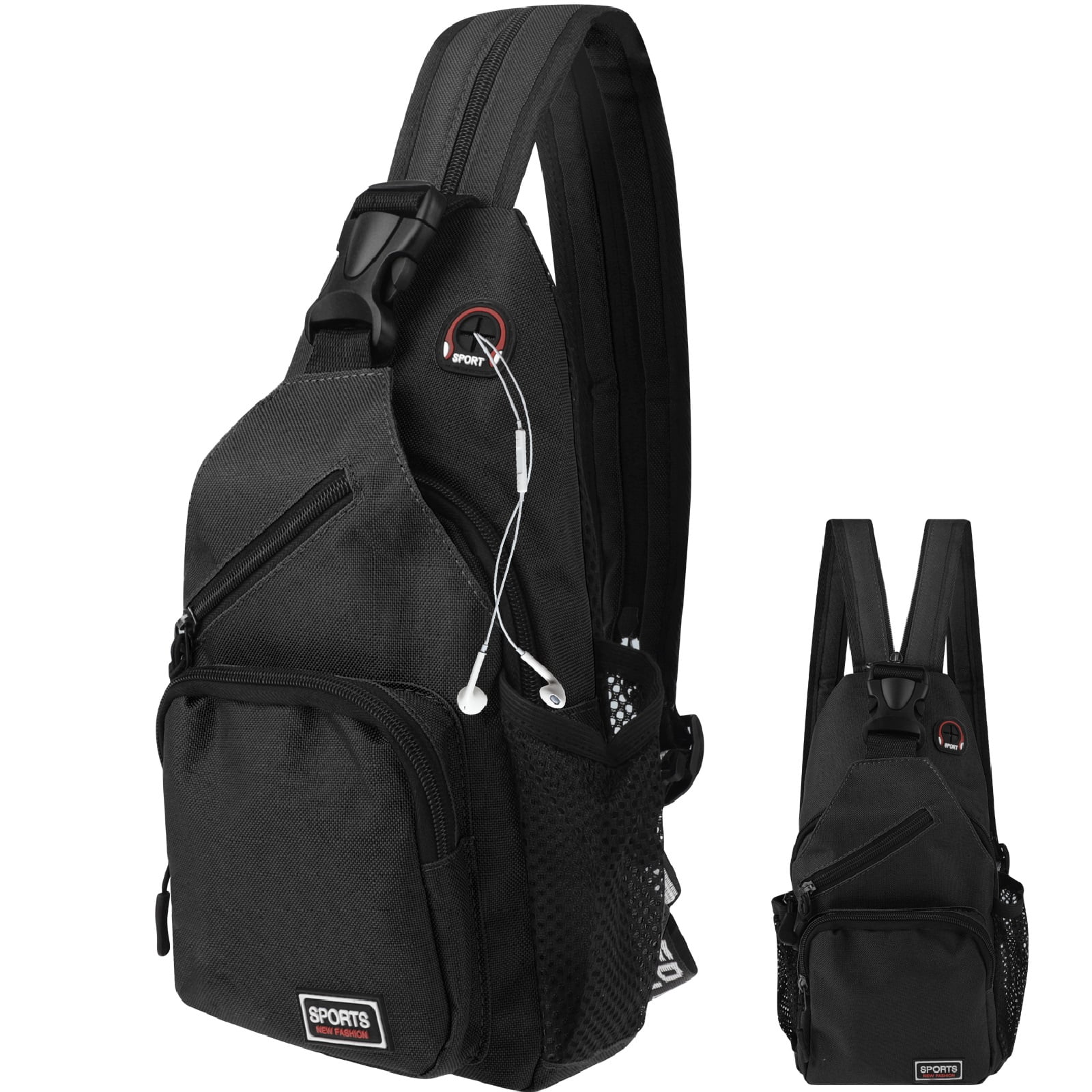 EEEkit Sling Bag for Men and Women, Adjustable Backpack with Single or ...