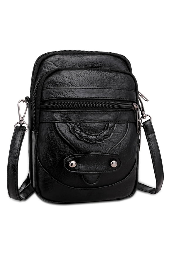 Small Cell Phone Purse, PU Leather Crossbody Phone Bag with Adjustable Strap