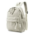 thumbnail image 1 of EEEkit Small Corduroy Backpack, Lightweight Travel Bag with Zipper, Casual Bookbag for School, 1 of 7