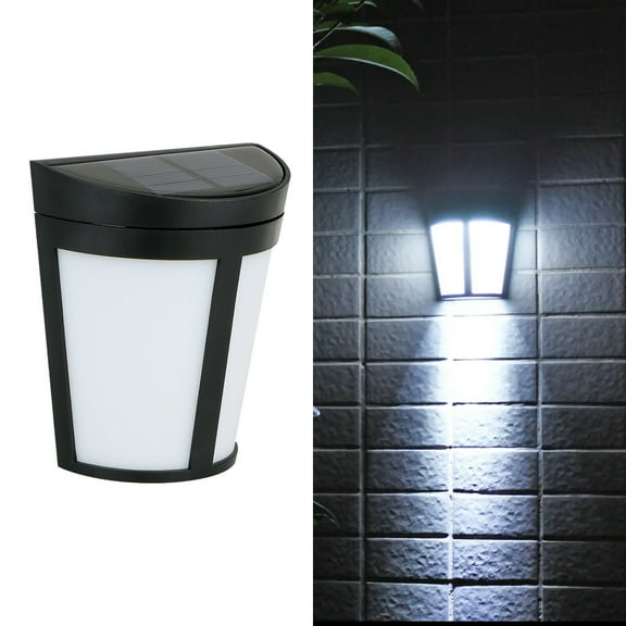 EEEkit Solar Wall Light, Waterproof LED Outdoor Light for Fence Deck Step Stair Yard Garden Patio Pathway, White