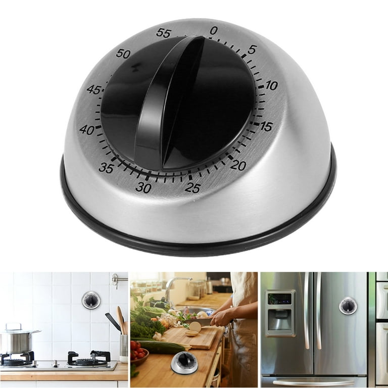 EEEkit Stainless Steel Kitchen Cooking Timer, 60-Minute Countdown  Mechanical Timer with Ring Bell Loud Alarm