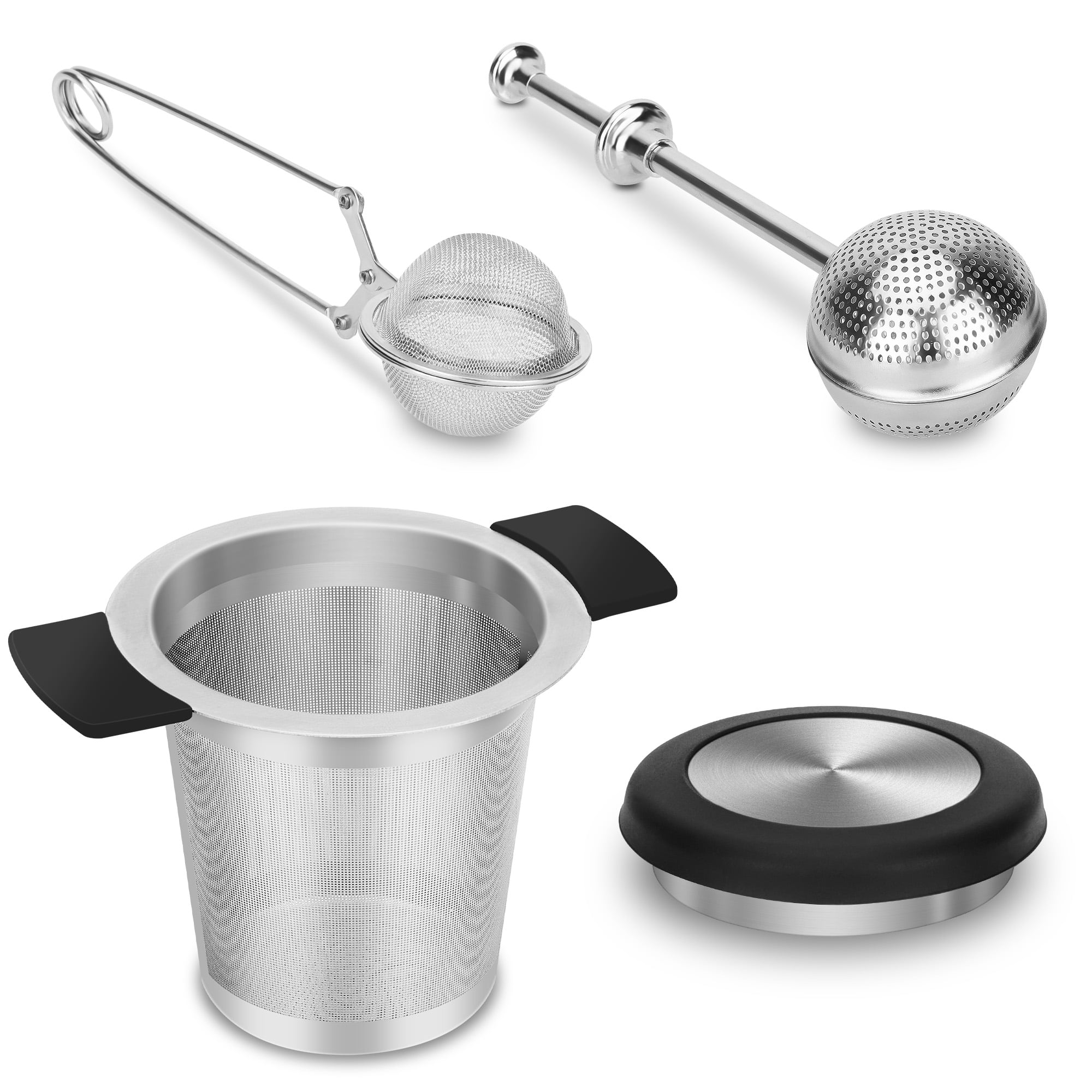 EEEkit Stainless Steel Tea Infuser, Snap Ball Tea Strainer, Push Type