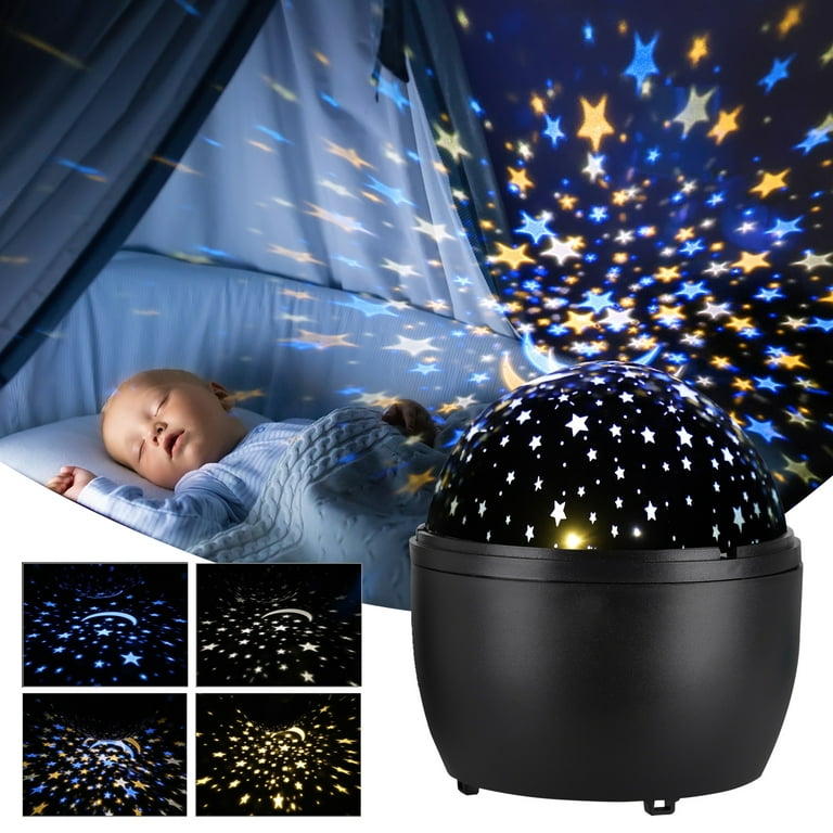 Lámpara De Proyector De Estrellas LED Luz De Noche Lámpara De Bebé  Decoración Rotación Starry Nursery Moon Galaxy De 4,05 €