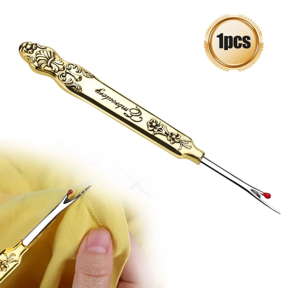 EEEkit Stitch Ripper, Vintage Stitch Unpicker Thread Cutter Remover Sewing Craft Tool, Gold
