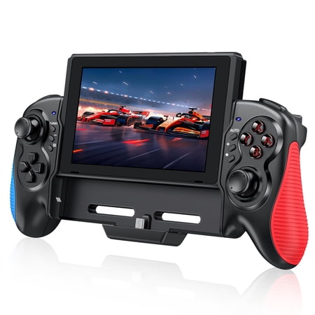 EEEkit Switch Controller Fit for Nintendo Switch Handheld Mode, Ergonomic Wireless Controller Compatible for Nintendo Switch with 6-Axis Gyro, Turbo, Dual Motor Vibration, Support 15V PD Fast Charge
