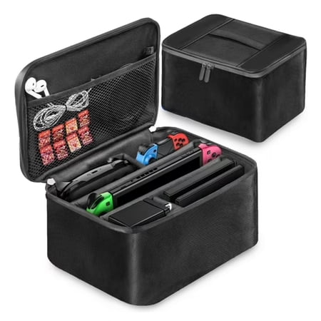 EEEkit Travel Case Fit for Nintendo Switch 2/OLED/Lite, Joy-Con, Pro Controller, Accessories, Portable Waterproof Protective Case with Soft Shell, Oxford Messenger Bag