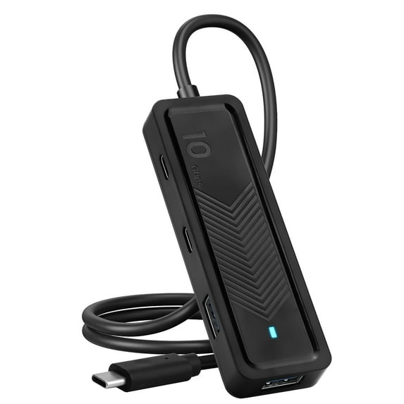 EEEkit USB C Hub 6 in 1 Adapter with 2 USB 3.2 & 2 USB-C SD/TF Card Reader for Laptop Keyboard