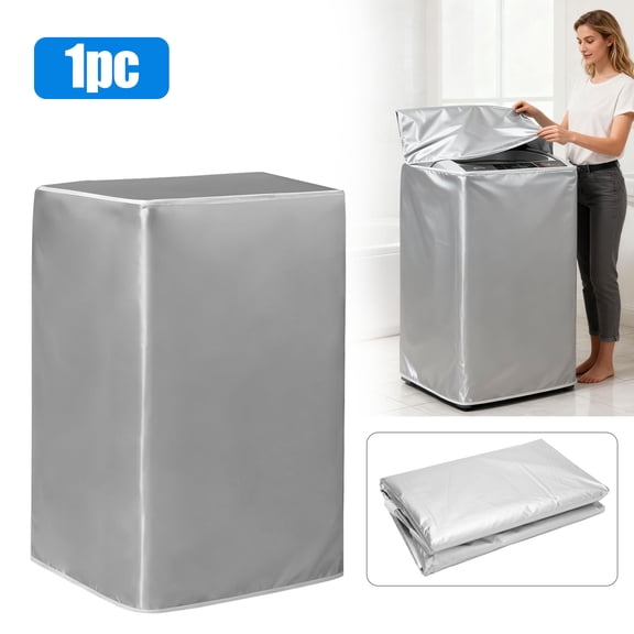 EEEkit Washing Machine Cover, 25.5"x25.5"x40", Waterproof and Dustproof, Zipper Lid Opening, Laundry Machine Cover for Top-Loading Washer and Dryer