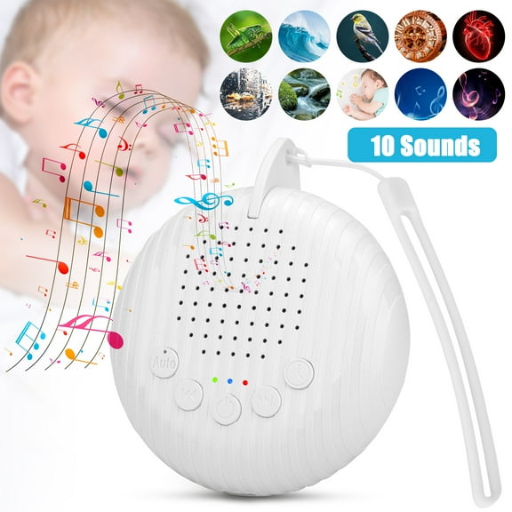 EEEkit White Noise Machine, Portable Sound Machine with 10 Soothing Sounds, Auto Noise Detection