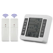 EEEkit Wireless Digital Freezer Thermometer, 2pcs Wireless Sensors with Audible Alarm