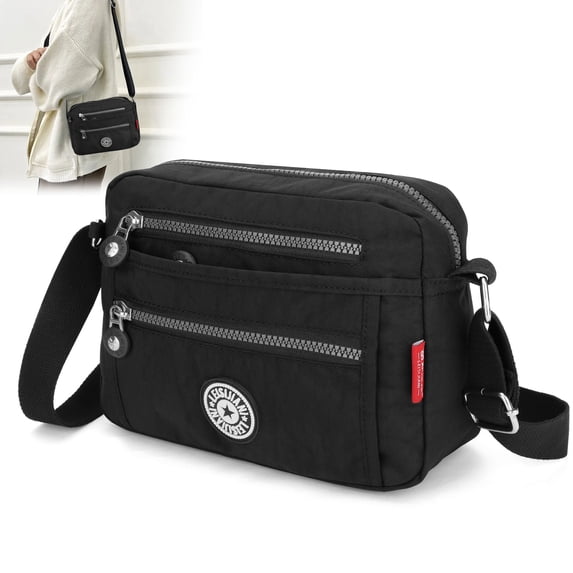 EEEkit Women's Crossbody Bag, Waterproof Anti-Thief Zippered Purse Bag with Adjustable Strap