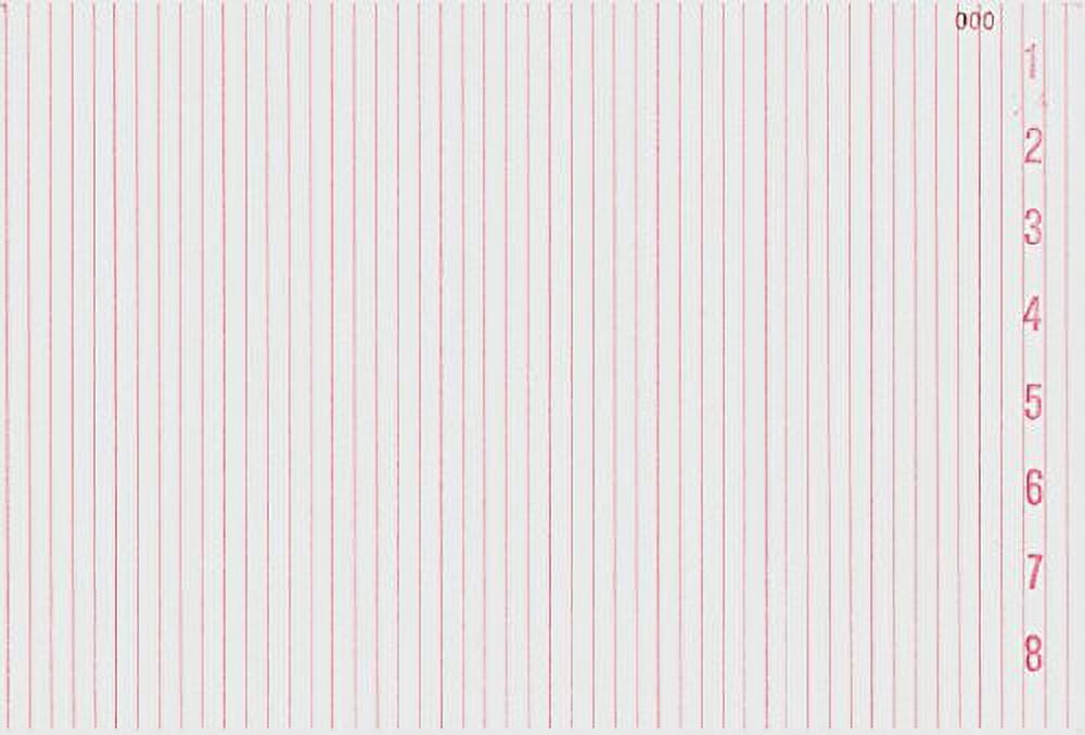 EEG Paper 203MM/1000 Sheets 6MM RED 1/8 CH (2)