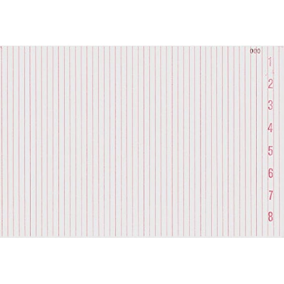 EEG Paper 203MM/1000 Sheets 6MM RED 1/8 CH (2)