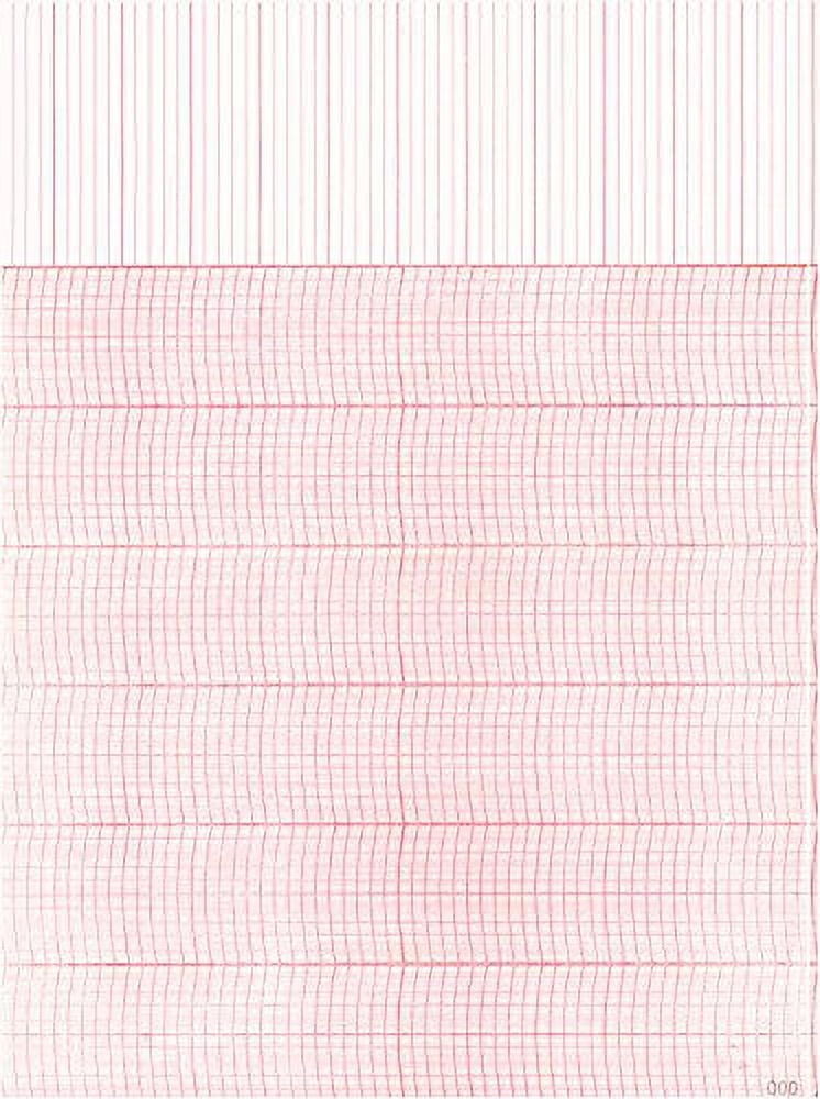 EEG Paper 400MM X 300MM X 1000 Sheets (6MM RED- Curved) (PK 2)